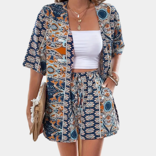 Stylish Women's 2 Piece Summer Outfit - Pexav