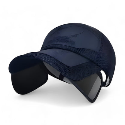 Trendy visor cap with UV protection for active days – SunSport Kim-Navy-The Livary