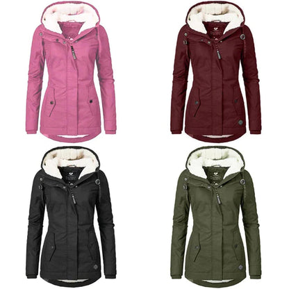 Trendy Winter Coat for Women - Evelina-Green-S-Nora Luxe