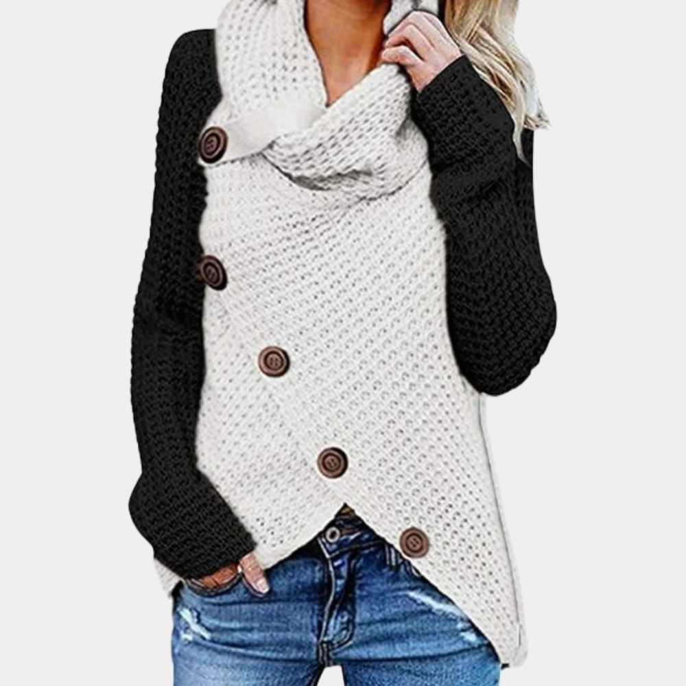 Chic Women's Asymmetrical Knit Sweater - Pexav
