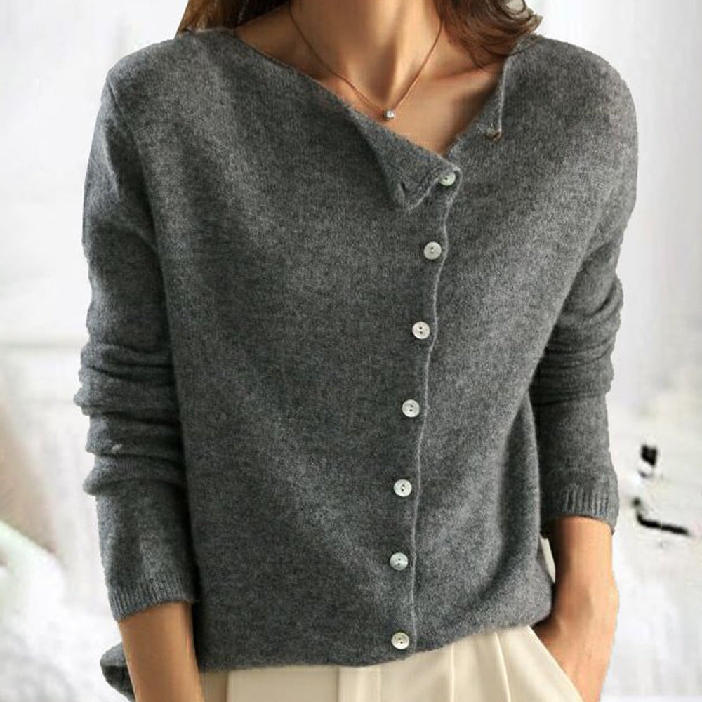 Stylish V Neck Ladies Pullover Sweater - Pexav