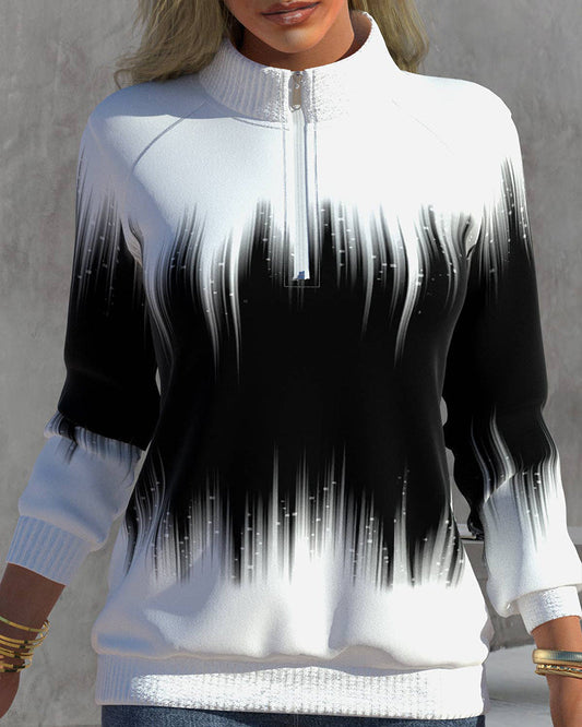 Stylish Ladies Zip Up Sweater - Pexav