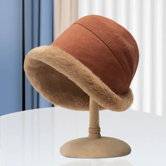 Trendy Women's Winter Hat - FrostChic-Brown-Nora Luxe