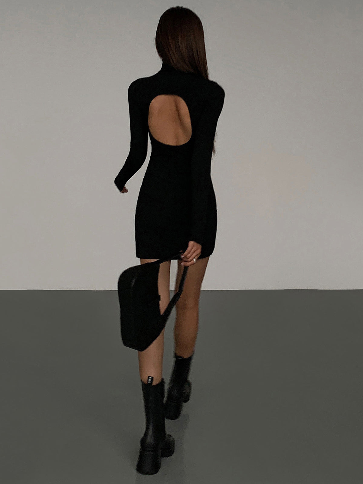 Casual Cold Shoulder Short Sleeve Mini Dress