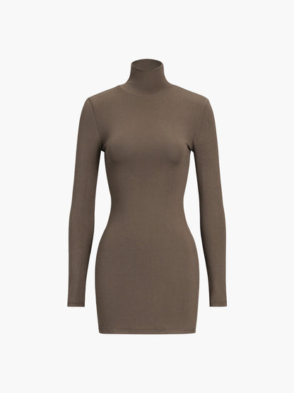 Casual Cold Shoulder Short Sleeve Mini Dress