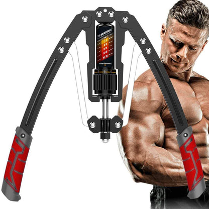 Twister Arm Exerciser – Adjustable Hydraulic Strength (10-200 KG)-Red-Nora Luxe