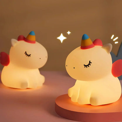 Fun Kids Nightlight - Colorful Soft Lamp with Rechargeable Battery