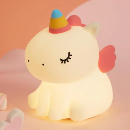Fun Kids Nightlight - Colorful Soft Lamp with Rechargeable Battery