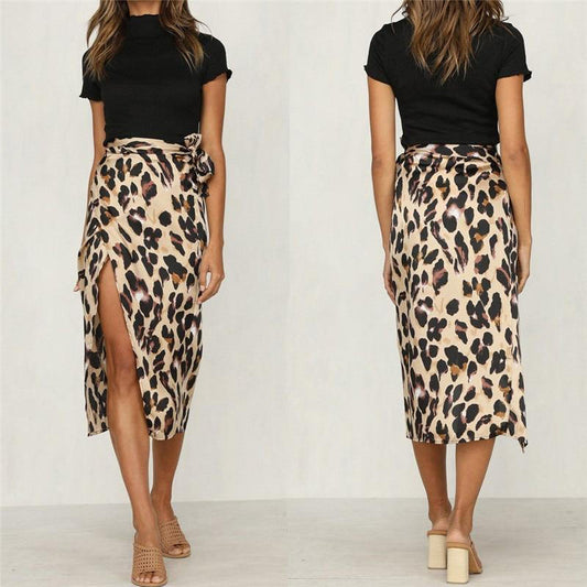Animal Print Mini Skirt - Pexav