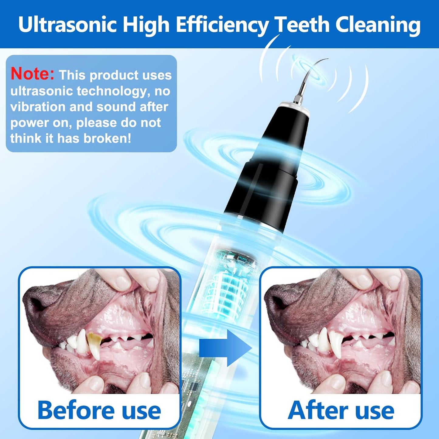 Ultrasonic Tooth Cleaning Set for Pets - BuddyCare-Nora Luxe