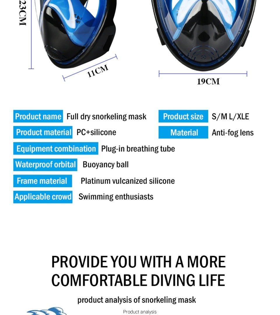 Clear Vision Scuba Diving Full Face Mask