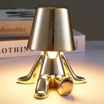 Unique and Atmospheric Table Lamp - GlowCraft-Bella-Lamp - Silver-Nora Luxe
