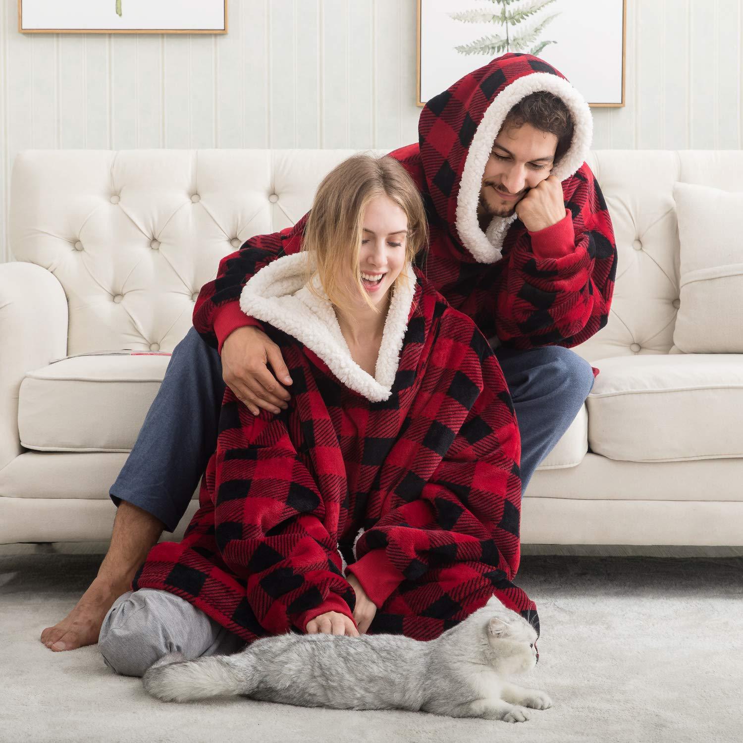 Warm Fleece Unisex Hooded Jacket - Pexav