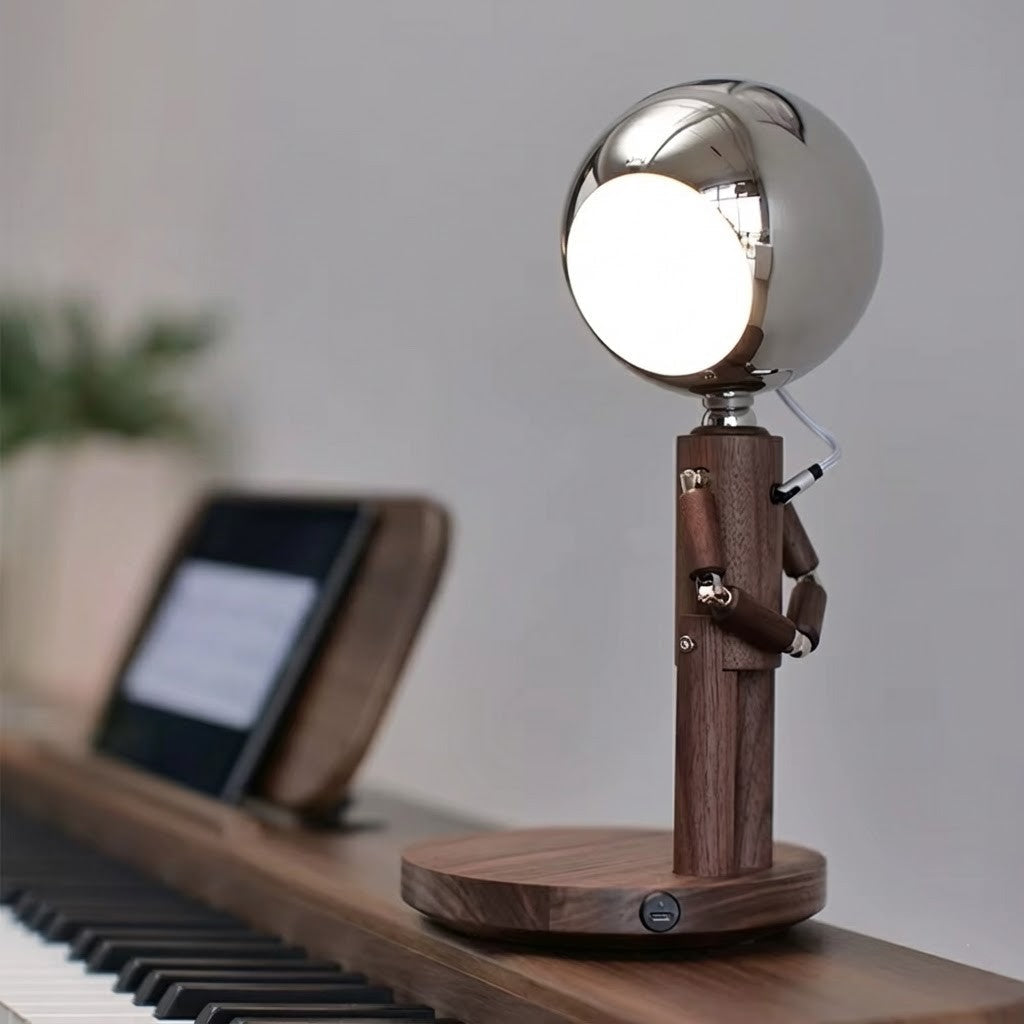 Space Theme Wooden Desk Lamp - Pexav