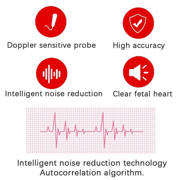 Compact Baby Heart Rate Monitor Pregnancy Tracker