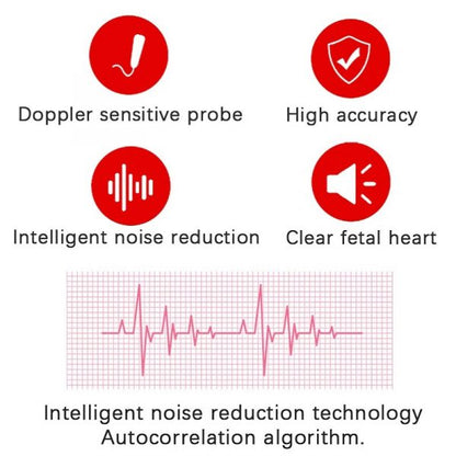 Compact Baby Heart Rate Monitor Pregnancy Tracker