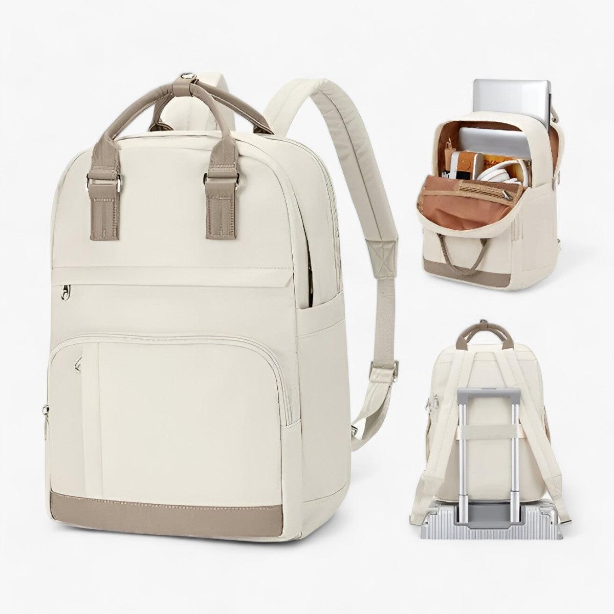 Urban Style Waterproof Backpack - Mira-Beige-Nora Luxe
