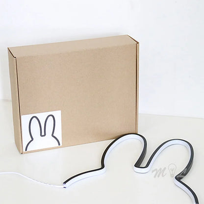 USB Rechargeable Bunny Night Light with Ambient Lighting - BunnyLight-Black-Nora Luxe