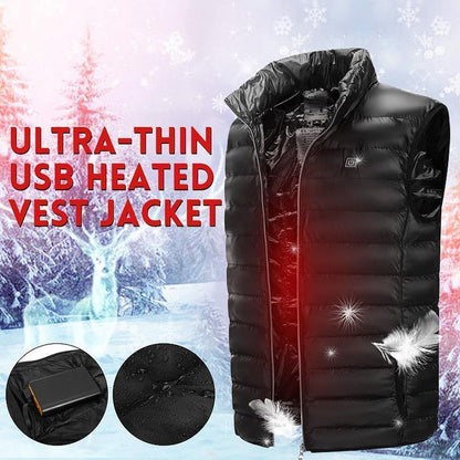 Warm Thermal Insulated USB Vest Jacket - Pexav