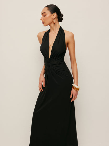 Chic V-Neck Wrap Front Summer Dress
