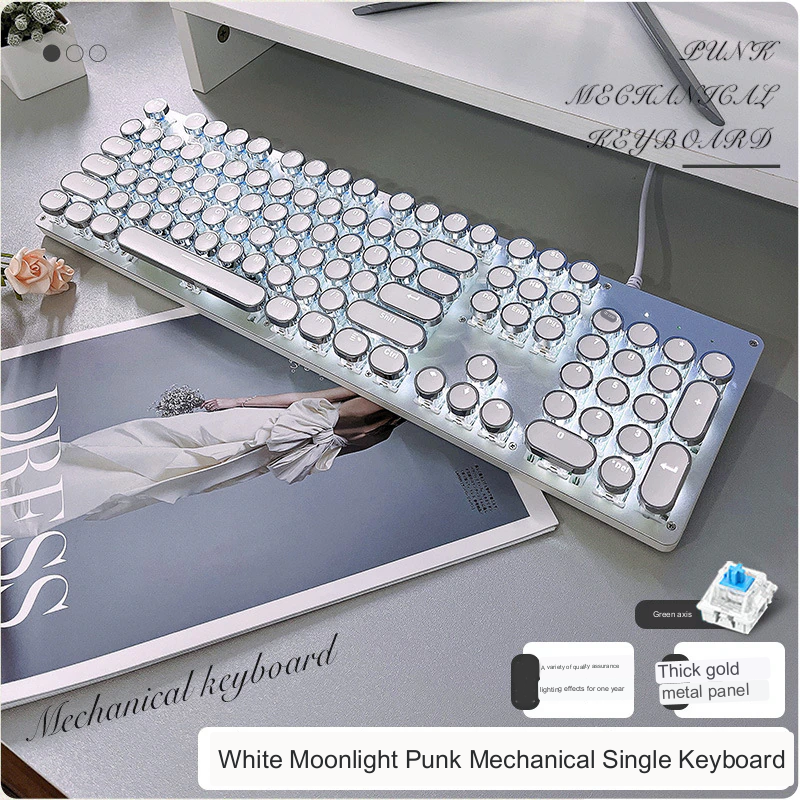 Vintage Style Mechanical Keys Keyboard