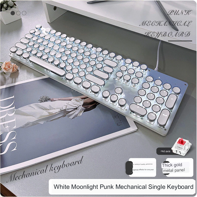 Vintage Style Mechanical Keys Keyboard