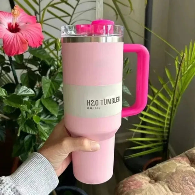 Insulated Travel Mug with Lid and Straw - Pexav