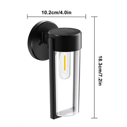 Solar LED Wall Light Outdoor Waterproof Garden Fence Porch Lamp