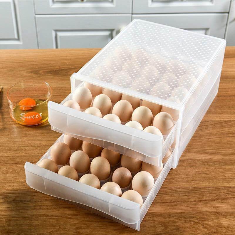 Clear Plastic Egg Holder Storage Box