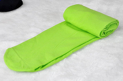 Velvet Dance Leotard for Children-Yellow-Green-S-Nora Luxe