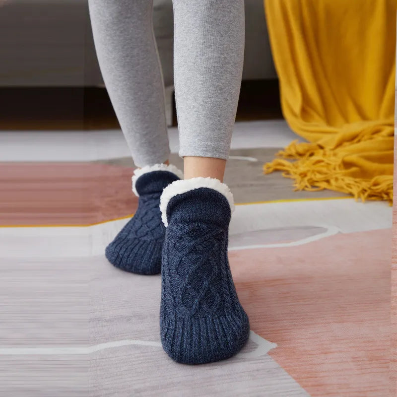 Verdict Cashmere Slippers - CozySteps-Dark Blue-4.5 - 6.0-Nora Luxe