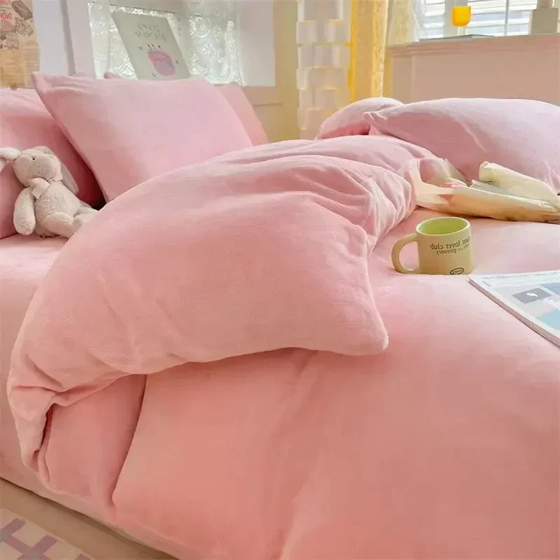 Verdict Flanellen Fleece Duvet Cover - CozyCover-Purple-59.06 × 78.74 in-Nora Luxe