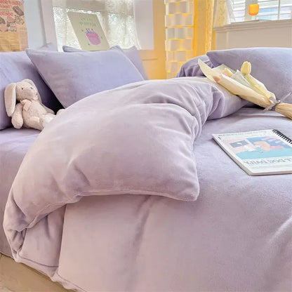 Soft Plush Fleece Duvet Cover - Pexav