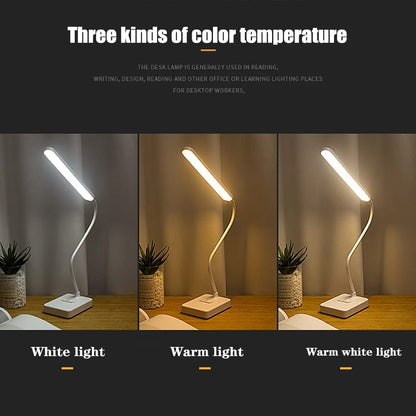 Adjustable LED Desk Lamp with USB Charging and Color Change