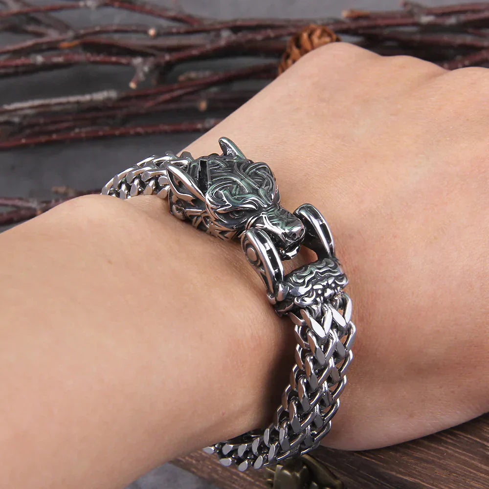 Strong Leather Viking Bracelet - Pexav