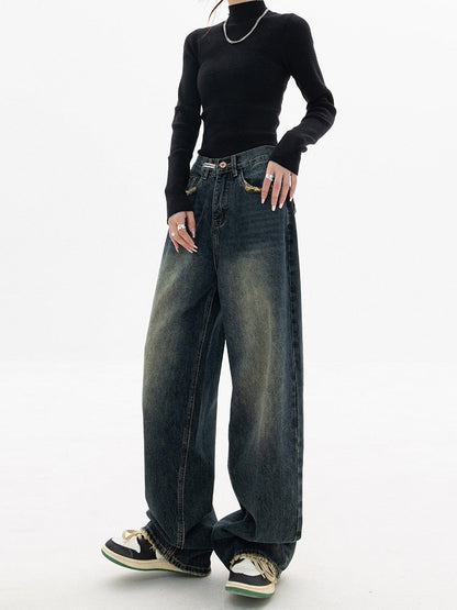 Vintage Baggy Women's Jeans - Aria-Blue-Gray-S-Nora Luxe