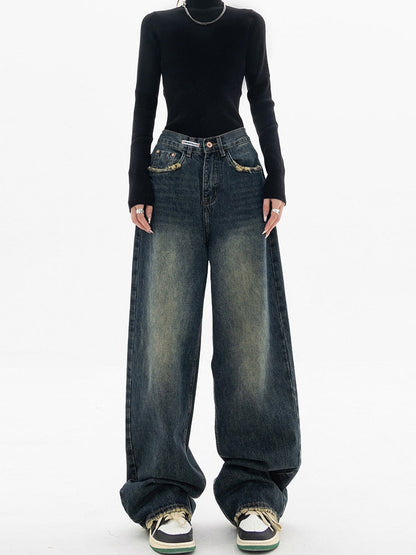 Vintage Baggy Women's Jeans - Aria-Blue-Gray-S-Nora Luxe