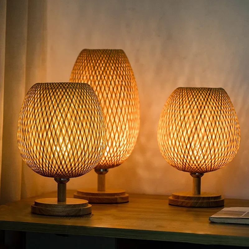 Rustic Wood Desk Lamp - Pexav
