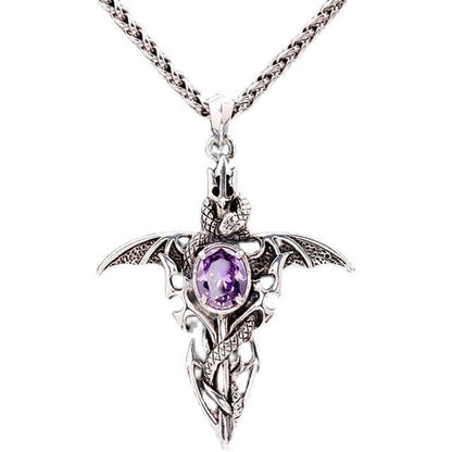 Vintage Demon Crystal Necklace-Nora Luxe