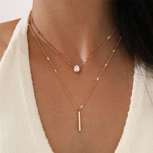 Classic Gold Chain Necklace Set - Pexav