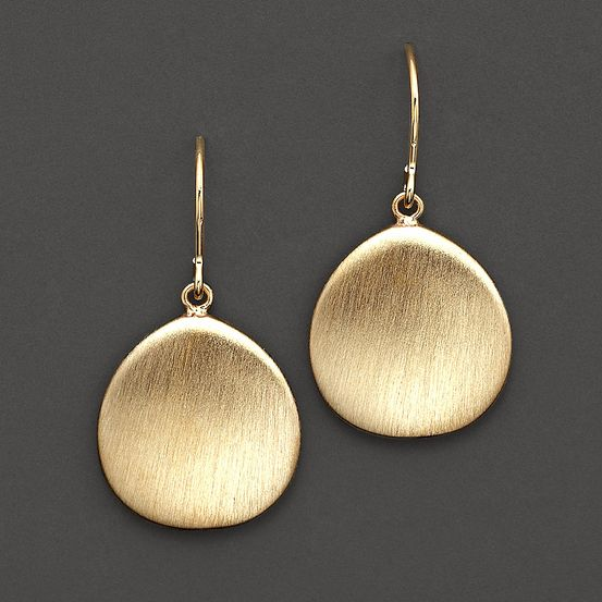 Classic Golden Vinyl Stud Earrings - Pexav