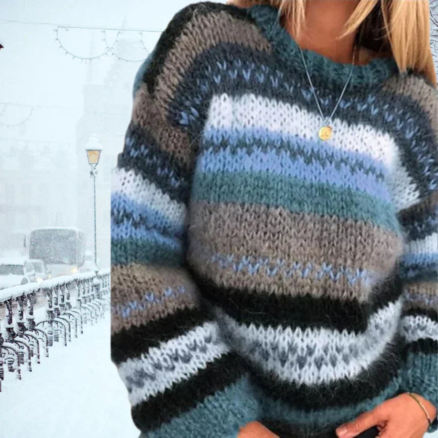 Classic Knit Crew Neck Women's Sweater - Pexav