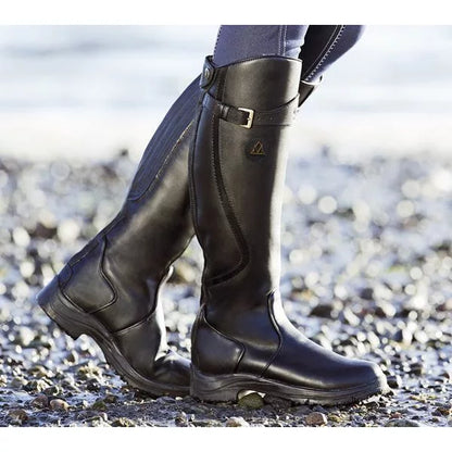 Vintage Knee-High Boots - Luna-Black-4.5-Nora Luxe