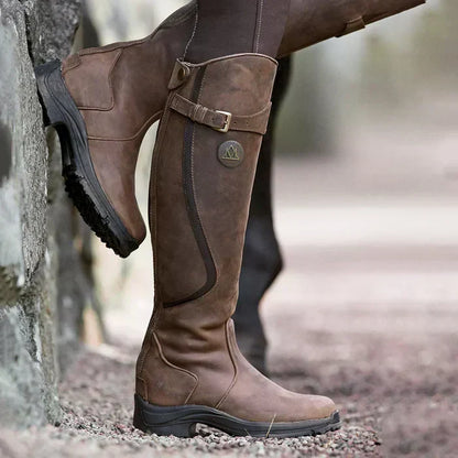 Classic Tall Leather Boots Luna - Pexav