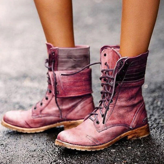 Classic Ladies Lace-up Ankle Boots - Pexav