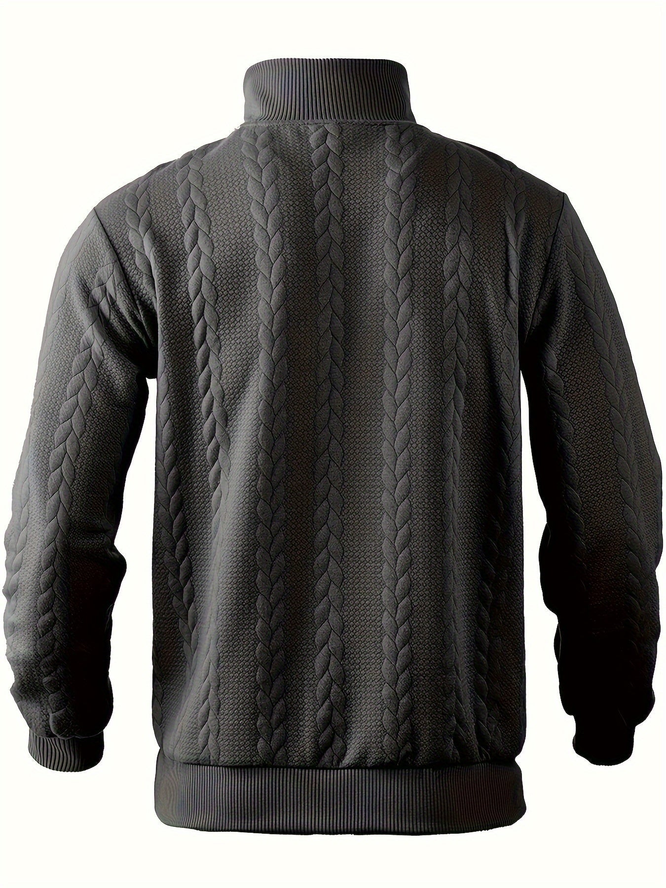 Vintage Men's Jumper with Zip - Victor-White-S-Nora Luxe