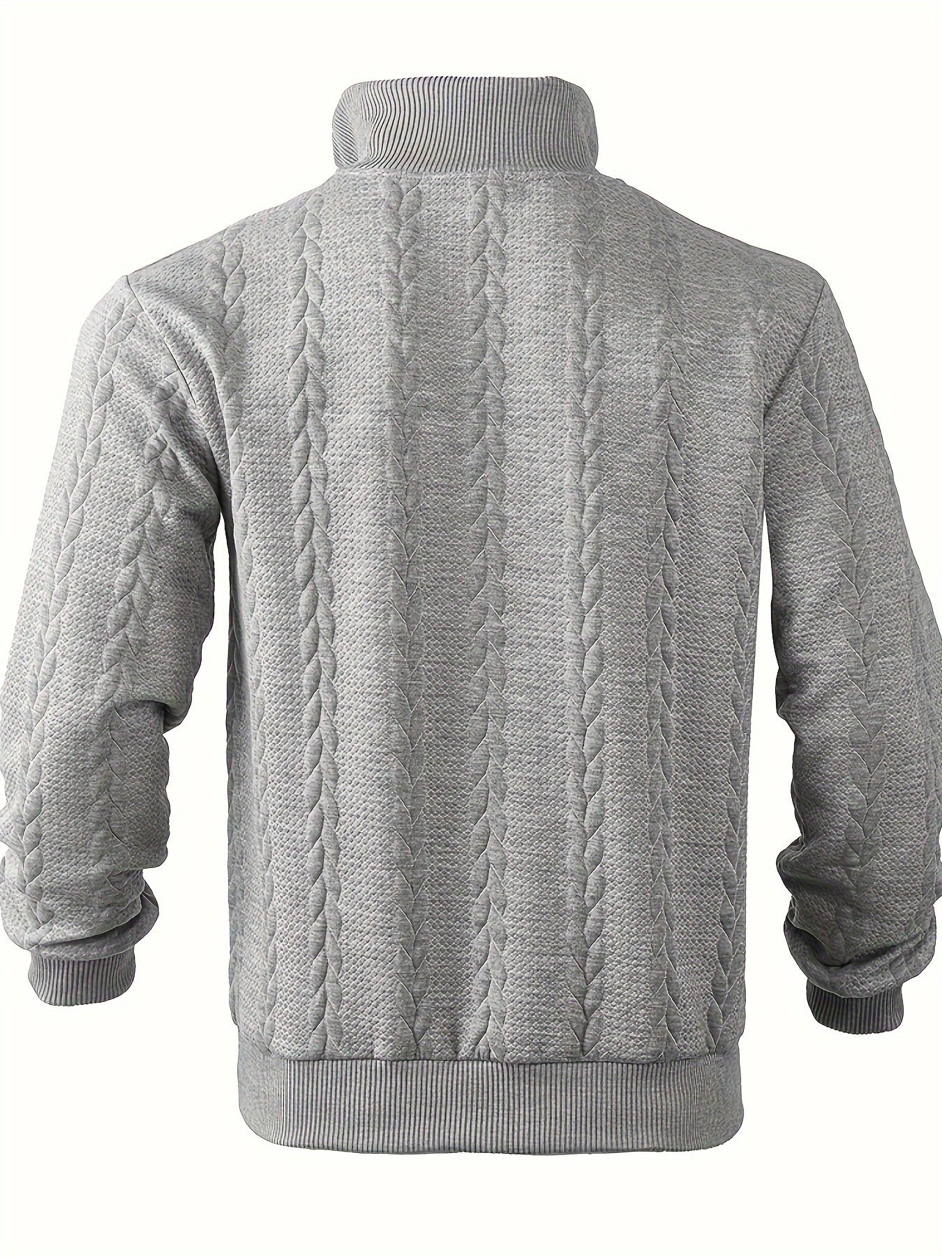 Vintage Men's Jumper with Zip - Victor-White-S-Nora Luxe