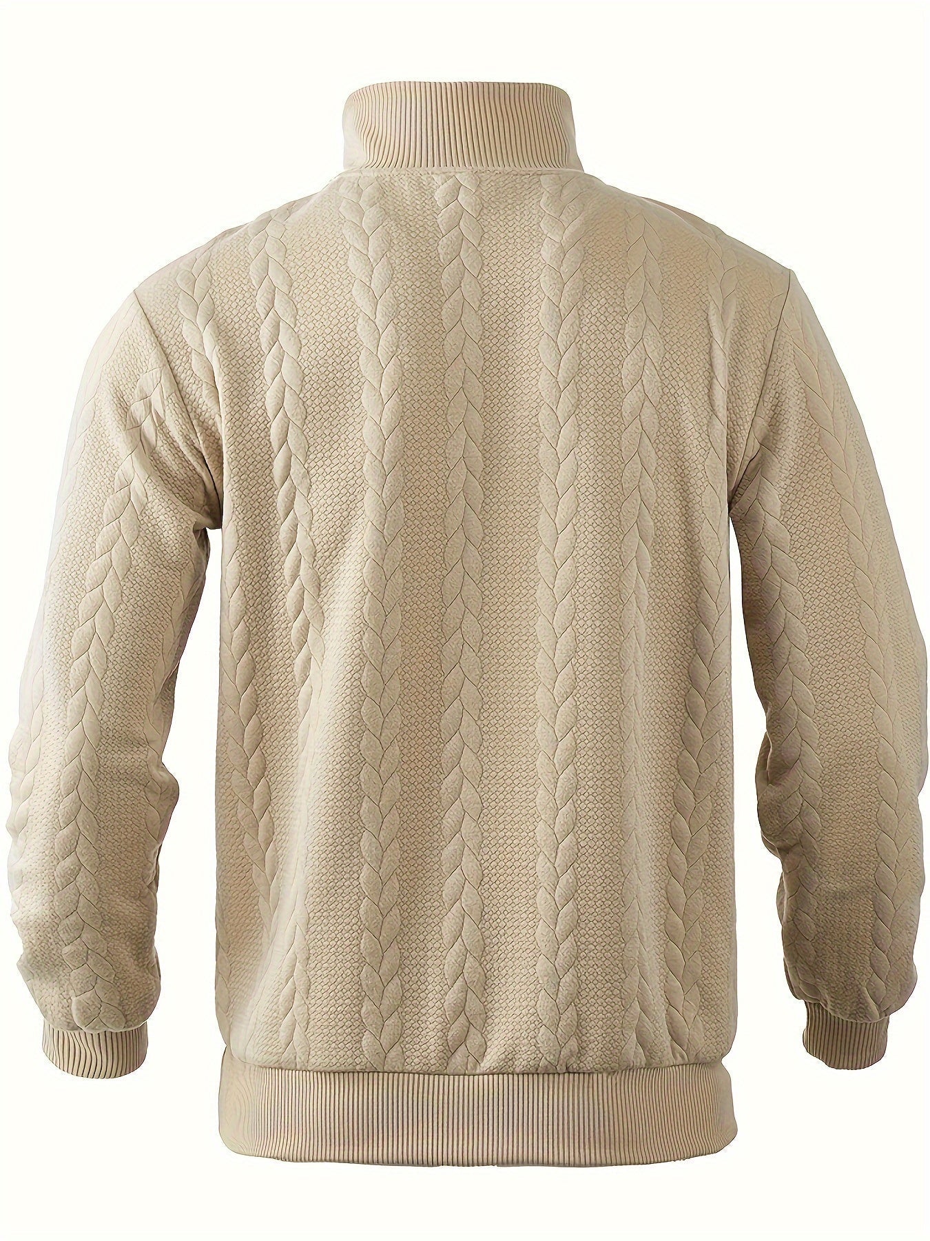 Vintage Men's Jumper with Zip - Victor-White-S-Nora Luxe