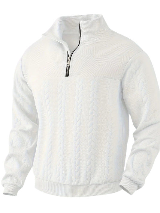 Classic Mens Zip Up Sweater - Pexav