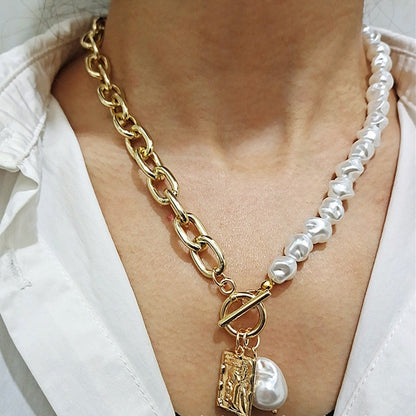 Classic White Pearl Women's Choker Necklace - Pexav